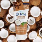 St. Ives Rise and Energize Face Scrub Deep Exfoliating Scrub Coconut and Coffee Dermatologist-Tested, 100% Natural Exfoliants Face Wash 6 oz 6 Count