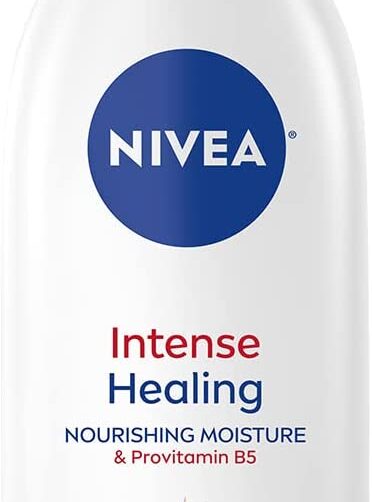 NIVEA Intense Healing Body Lotion, 72 Hour Moisture for Dry to Very Dry Skin, Body Lotion for Dry Skin, 16.9 Fl Oz Pump Bottle