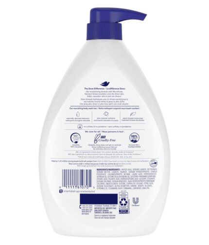 Dove Body Wash with Pump with Skin Natural Nourishers for Instantly Soft Skin and Lasting Nourishment Deep Moisture Cleanser Effectively Washes
