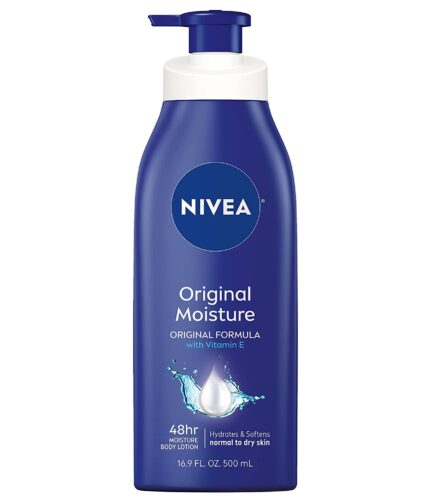 NIVEA Original Moisture Body Lotion with Vitamin E, 16.9 Fl Oz Pump Bottle
