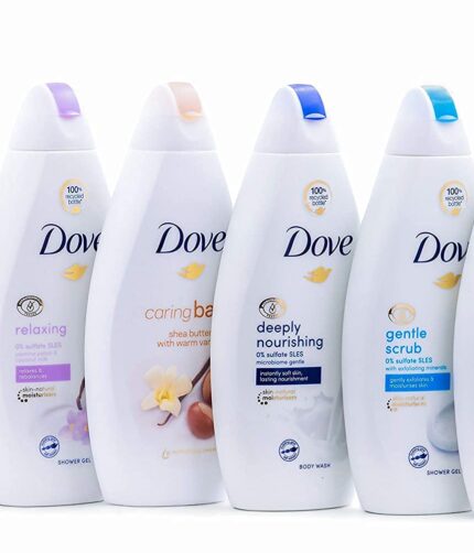 Dove Body Wash Variety - Shea Butter, Deep Moisture, Pistachio Cream, Coconut Milk, Gentle Exfoliating and Silk Glow, 16.9oz Each International Version