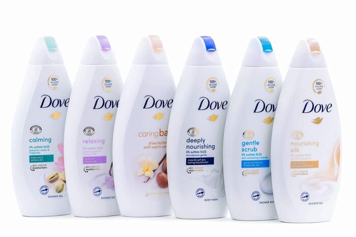 Dove Body Wash Variety - Shea Butter, Deep Moisture, Pistachio Cream, Coconut Milk, Gentle Exfoliating and Silk Glow, 16.9oz Each International Version