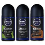 Nivea For Men Deodorant Roll-On Dimension - Dark Wood + Espresso + Amazonia, Anti Perspirant, 48h 1.7oz/50ml (Pack of 3 Bundle) (SET)