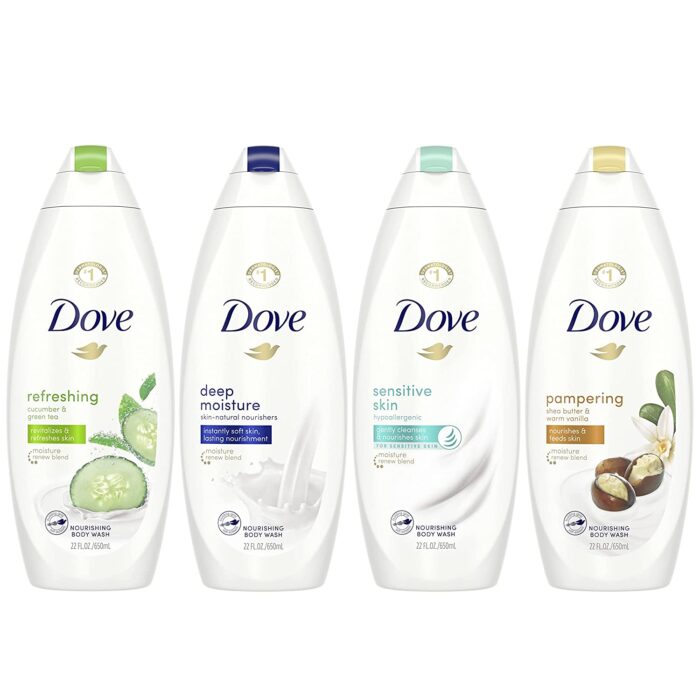 Dove Mixed Body Wash Pack with Skin Natural Nourishers for Instantly Soft Skin and Lasting Nourishment Cleanser That Effectively Washes Away Bacteria