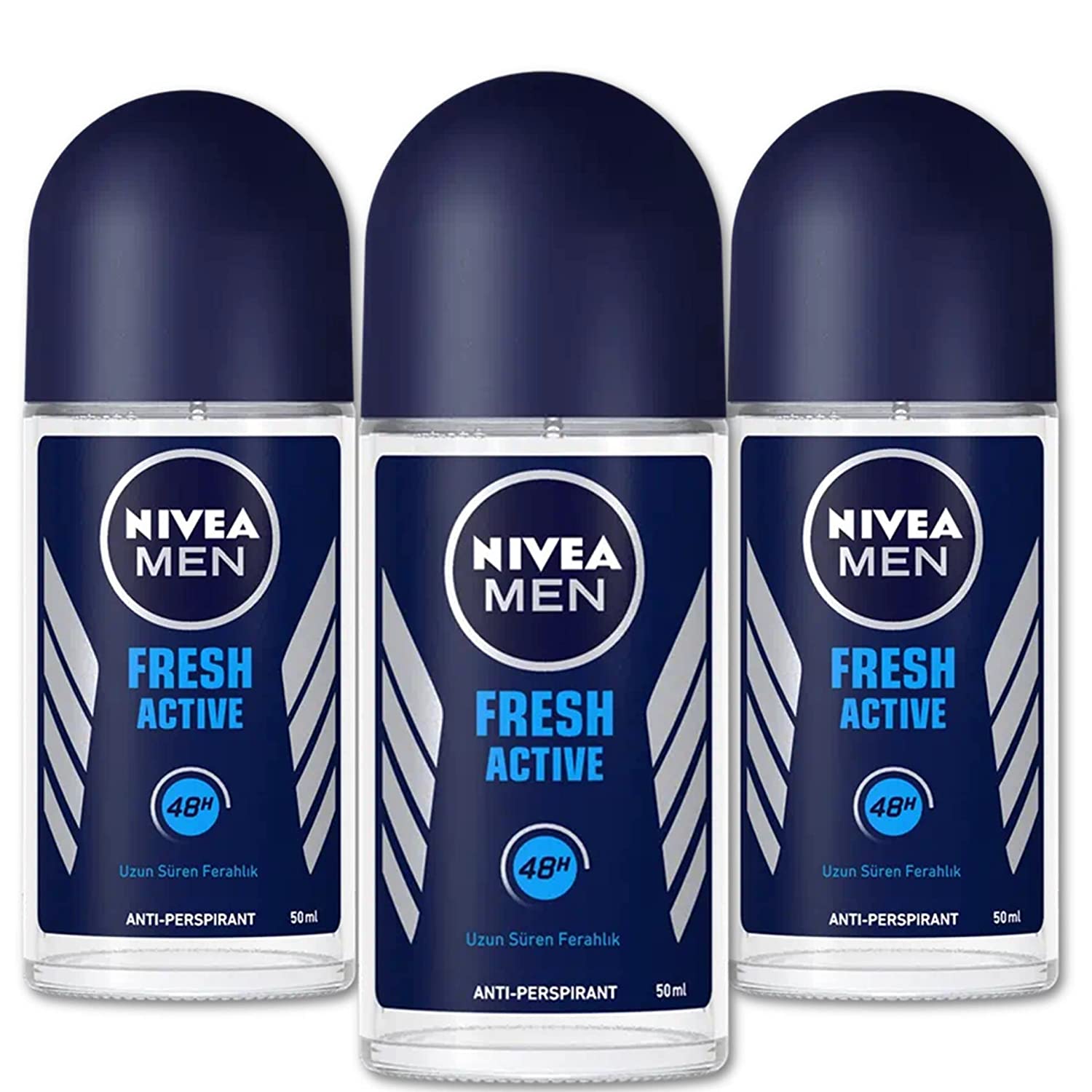 Nivea Men Anti Perspirant Roll On, Fresh Active Longlasting Freshness Ocean Extracts, 48 Hour Protection, 1.7 Ounce (Pack of 3) Nivea Men Anti Perspirant Roll On, Fresh Active Longlasting Freshness Ocean Extracts, 48 Hour Protection, 1.7 Ounce (Pack of 3)