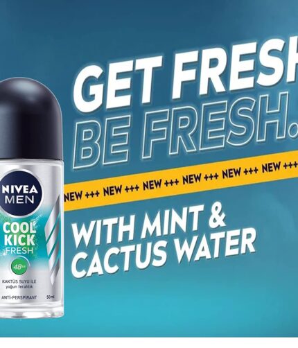 Nivea Men Roll-On- Antiperspirant Deodorant, (Pack Of 3) (Cool Kick Fresh)