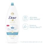 Dove Body Wash For All Skin Types Antibacterial Body Wash Protects from Dryness, 22 Fl Oz (Pack of 4), White