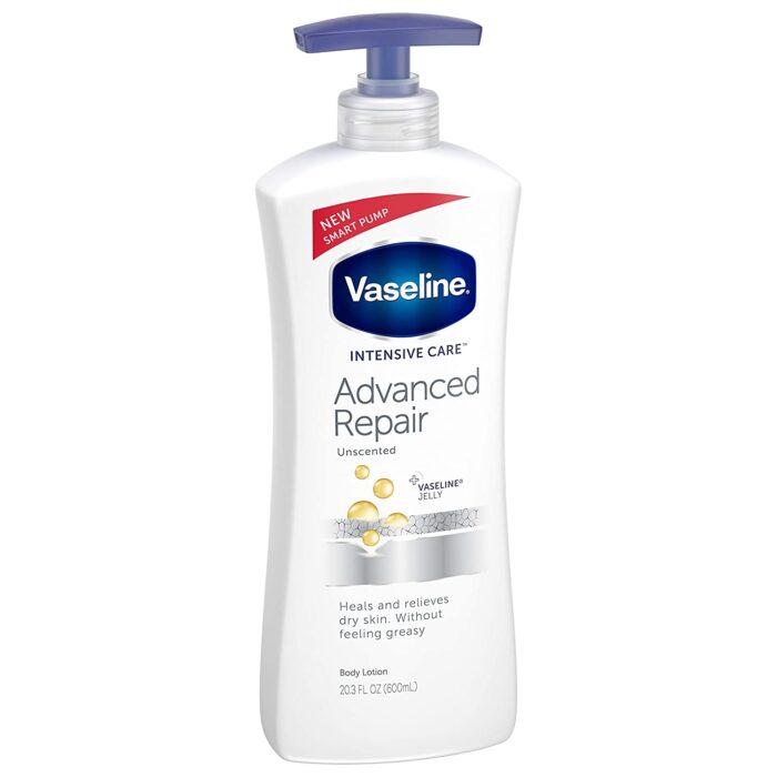 Vaseline Intensive Care Body Lotion, Advanced Repair Unscented, 20.3 oz