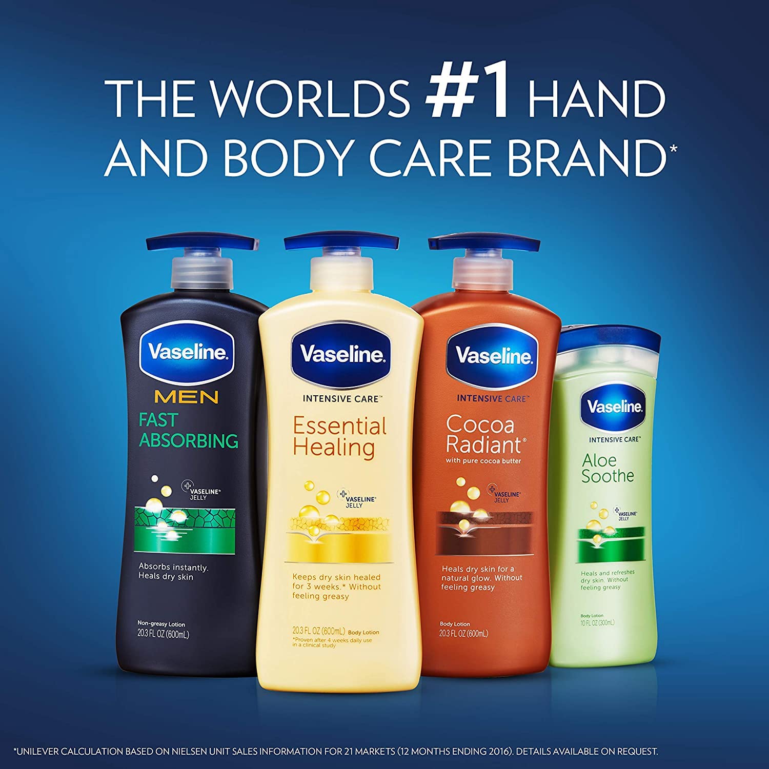 Vaseline Intensive Care Essential Healing Body Lotion, Moisturize Dry Skin, Proven Effective Healing Skin Care, Noticeably Healthier Looking Skin, 20.3 oz.