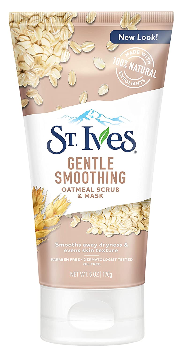 St. Ives Nourishing and Smoothing Face Scrub and Mask with Oats, 6 ounces