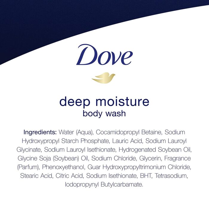 Dove Body Wash with Pump with Skin Natural Nourishers for Instantly Soft Skin and Lasting Nourishment Deep Moisture Cleanser Effectively Washes
