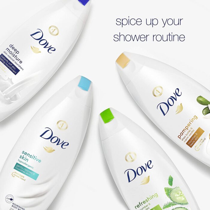 Dove Mixed Body Wash Pack with Skin Natural Nourishers for Instantly Soft Skin and Lasting Nourishment Cleanser That Effectively Washes Away Bacteria