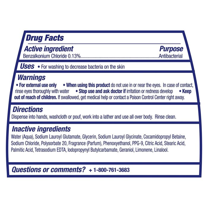 Dove Body Wash For All Skin Types Antibacterial Body Wash Protects from Dryness, 22 Fl Oz (Pack of 4), White